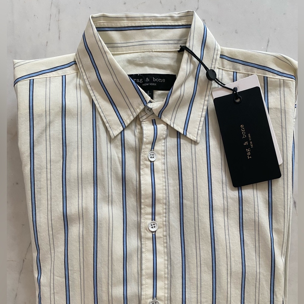 Rag & Bone NWT long sleeve stripped button up - SZ S